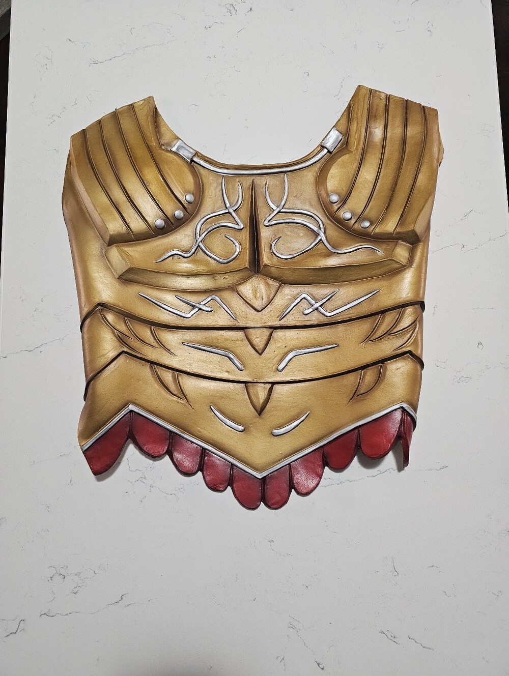 Roman Gladiator Chest Plate Armor Costume Men's Gold Foam Cosplay Breastplate